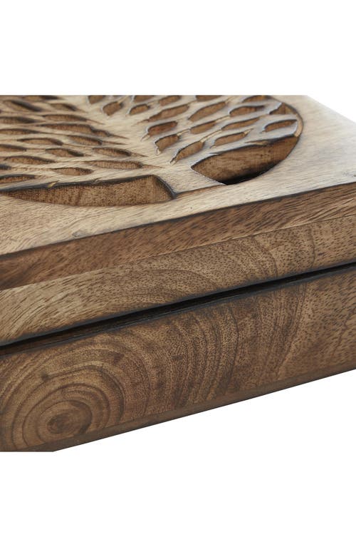 Sonoma Sage Home Handmade Wood Tree Set Of 3 Storage Boxes In Brown