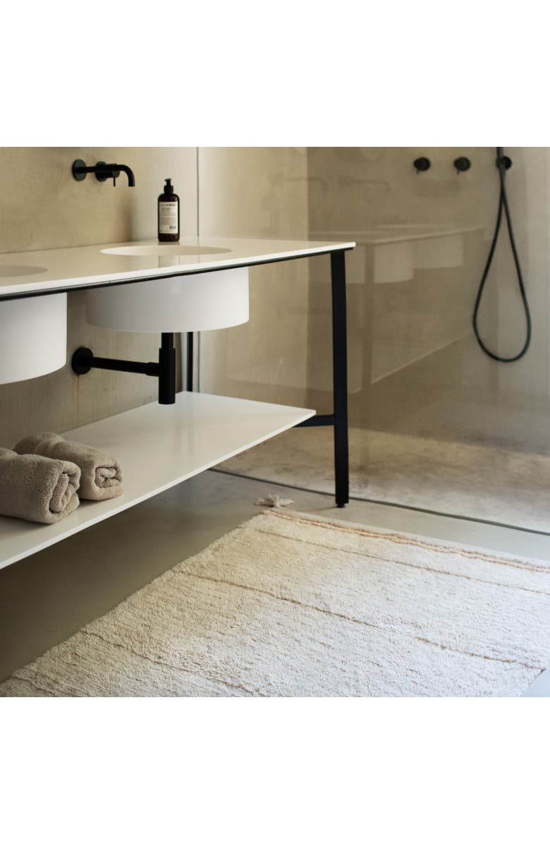 Lorena Canals Washable Rug Bloom, Alternate, color, Natural, Rose, Linen