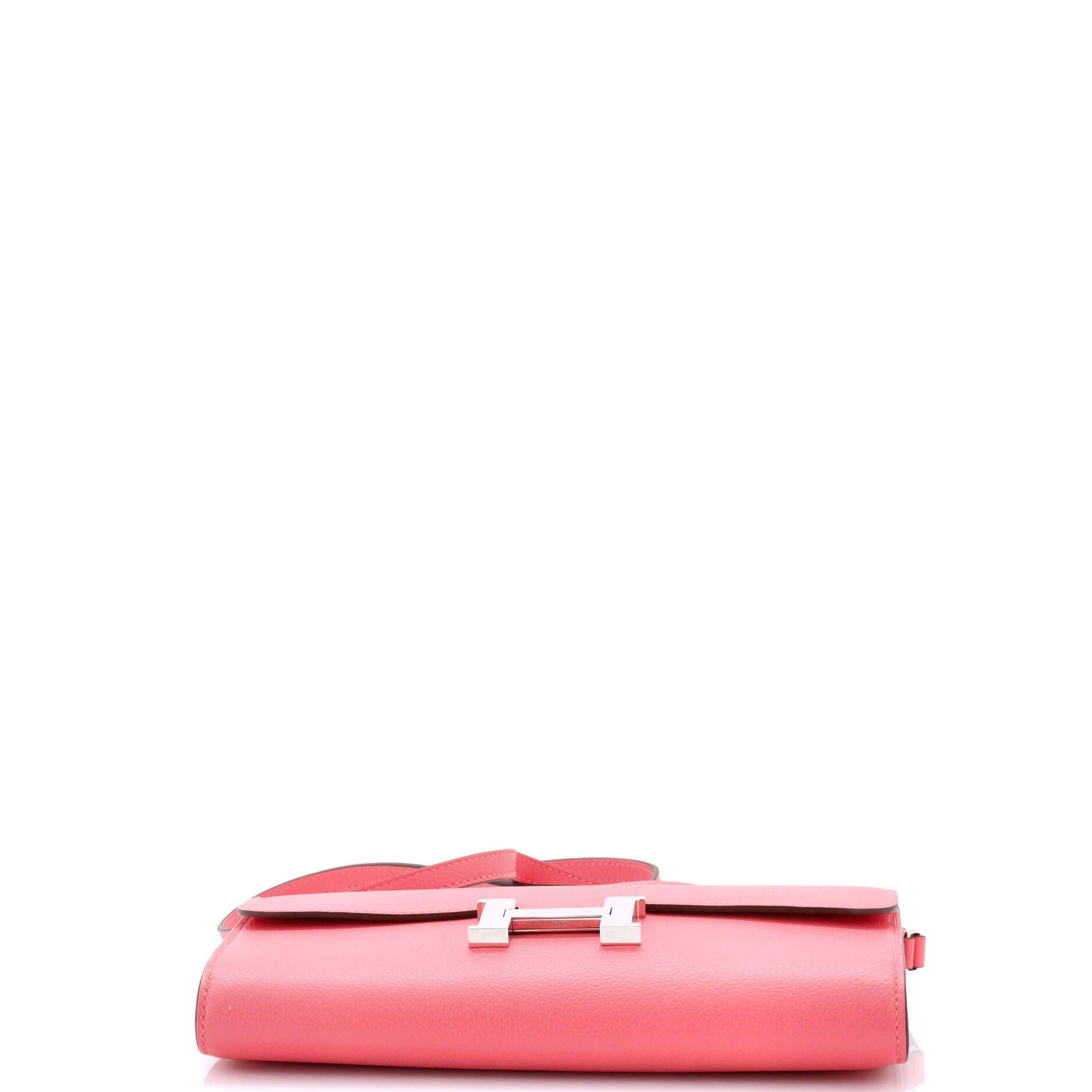 Pre-Owned Hermes Constance To Go Wallet Evercolor, Alternate, color, Rose Azalee