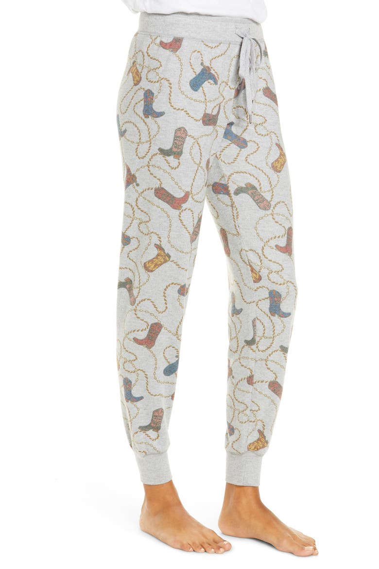 Western Jam Pajama Pants, Alternate, color, HEATHER GREY