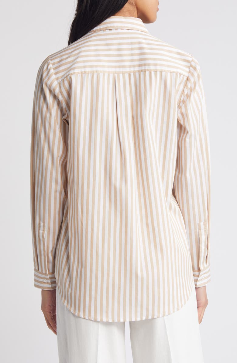 Tahari ASL Stripe Button-Up Shirt, Alternate, color, 