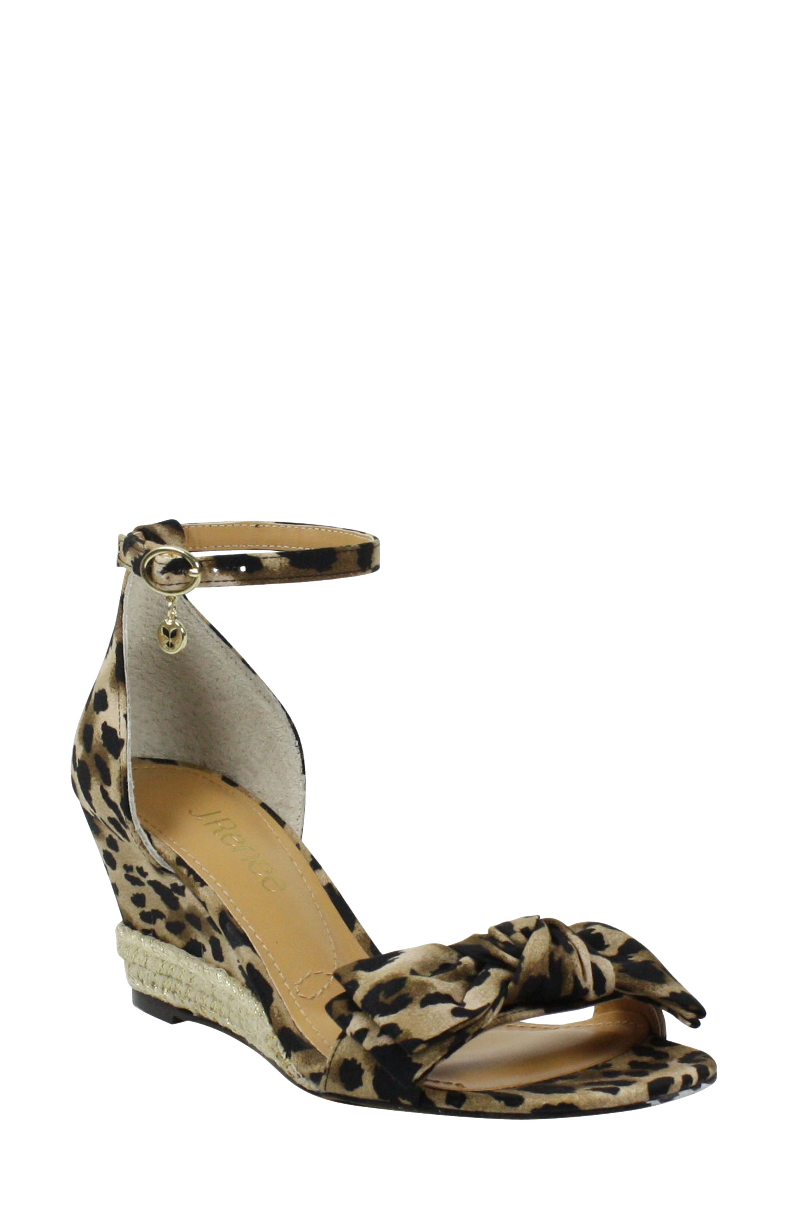 Dariann Espadrille Wedge Sandal, Main, color, BROWN/ BLACK ANIMAL PRINT