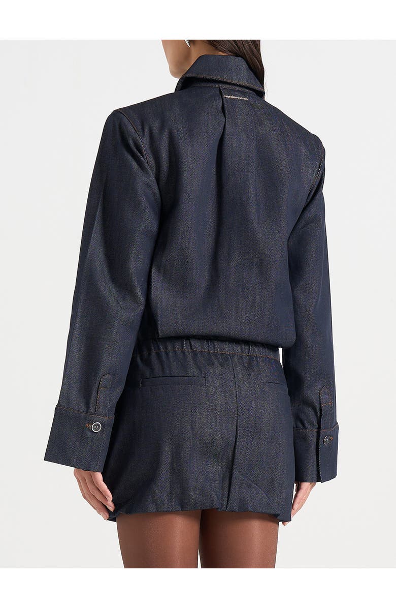 Manière De Voir Laure Cargo Shirt Mini Dress, Alternate, color, Indigo