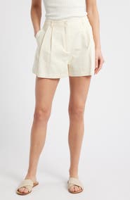 Solid & Striped The Oceane High Waist Cotton Blend Shorts