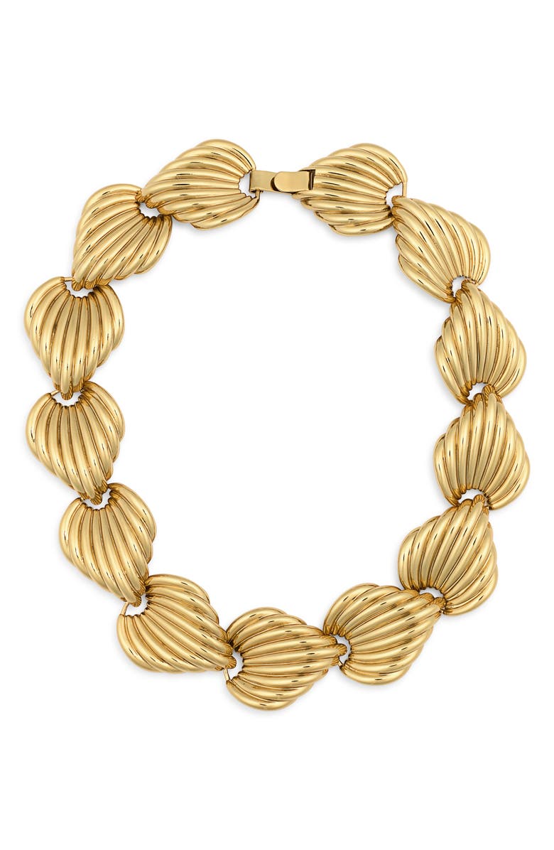 Julietta x Cassetto JC2 18K Gold Plate Collar Necklace, Main, color, Gold
