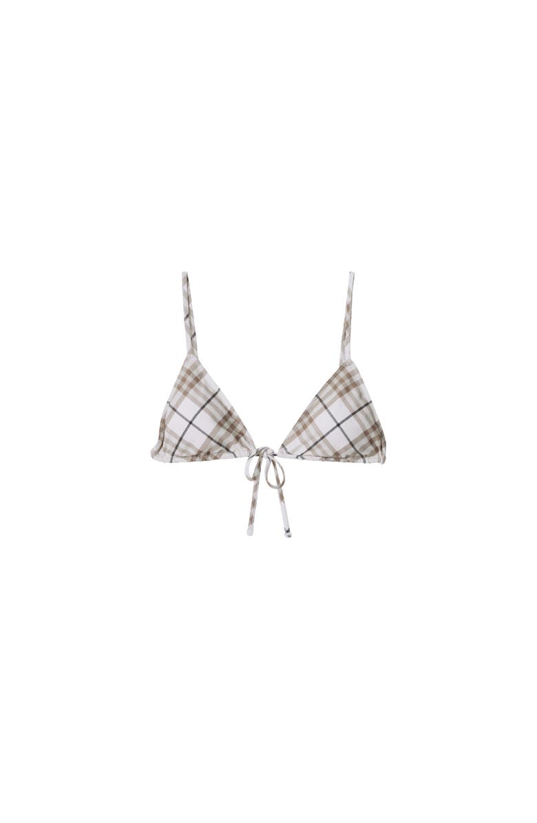 Burberry Check Bikini Top, Alternate, color, 