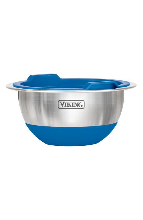 Viking 10-piece Stainless Steel Mixing Bowl Set With Lids In Blue