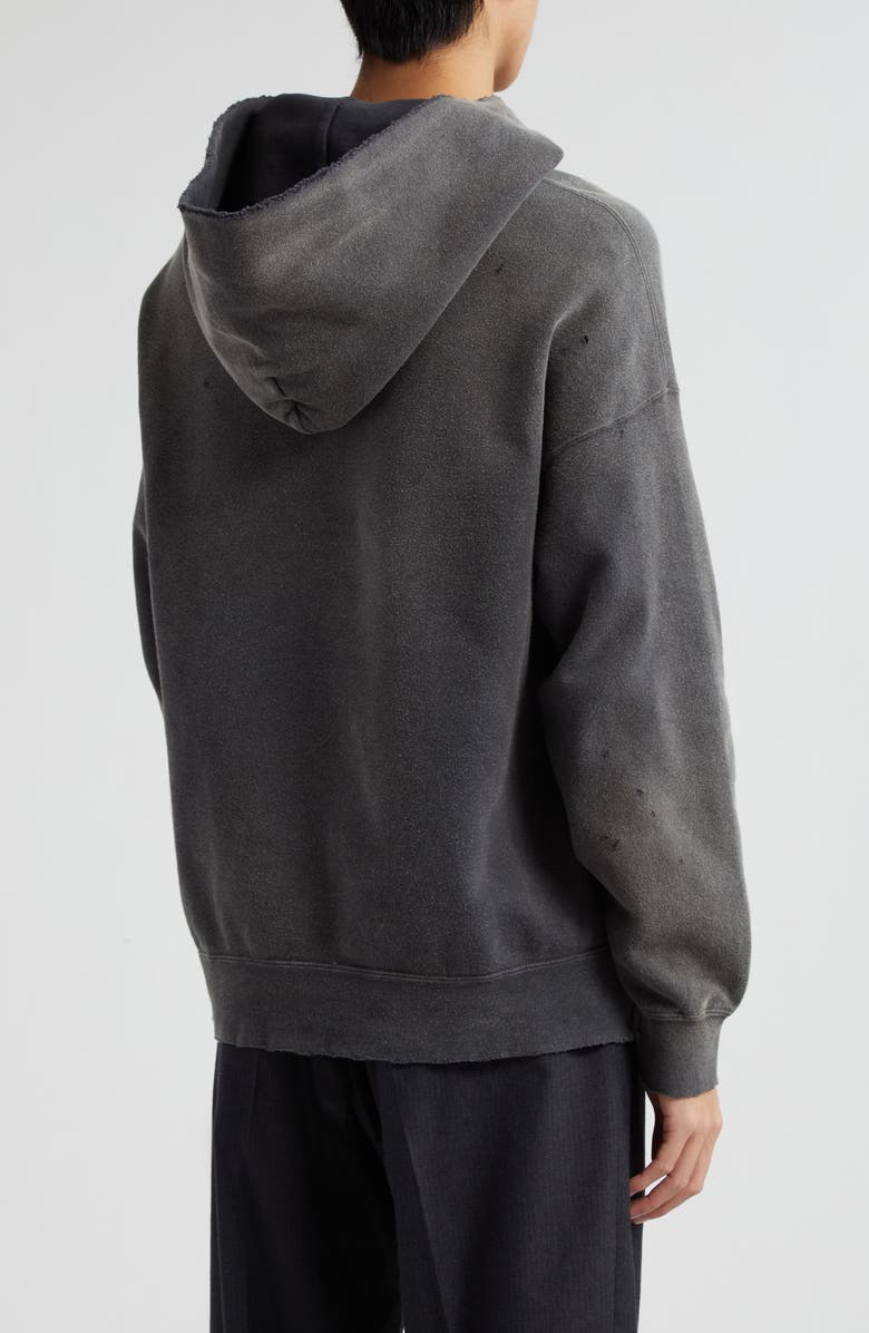 VISVIM Jumbo Distressed Oversize Cotton Fleece Hoodie, Alternate, color, 