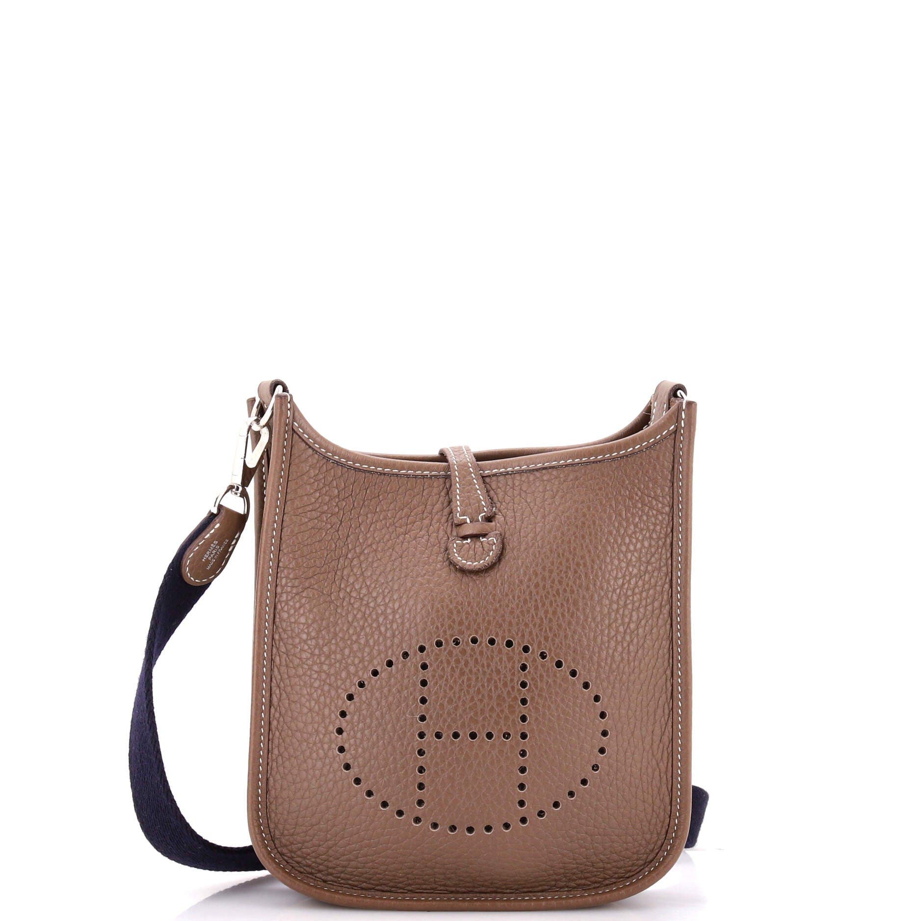 Pre-Owned Hermes Evelyne Bag Gen III Clemence TPM, Main, color, Etoupe