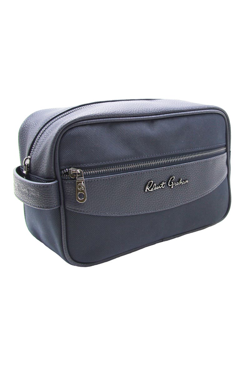 Skipper Faux Leather Dopp Kit, Alternate, color, NAVY