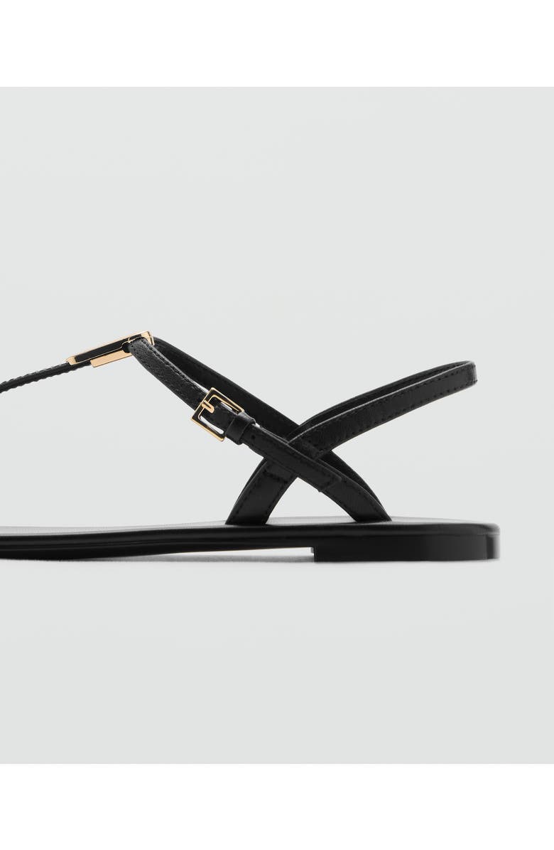 MANGO Ankle Strap Sandal, Alternate, color, Black