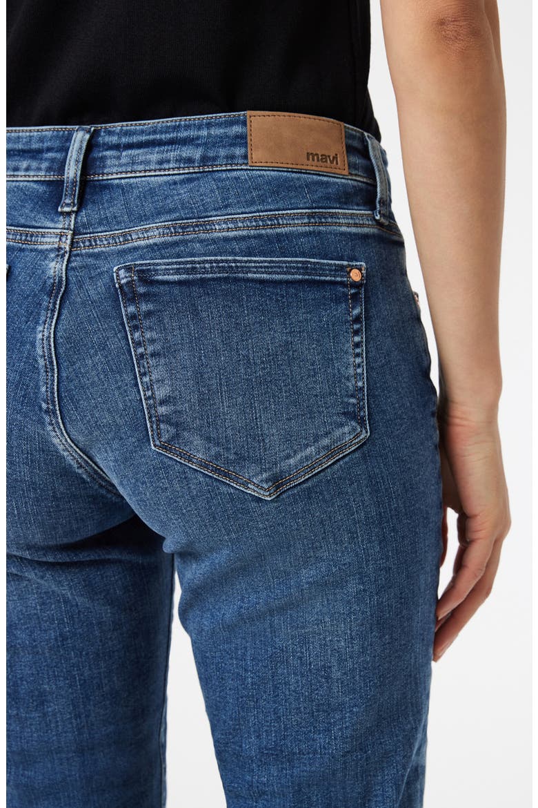 Emma Mid Rise Slim Boyfriend Jeans, Alternate, color, MID USED FLEX BLUE