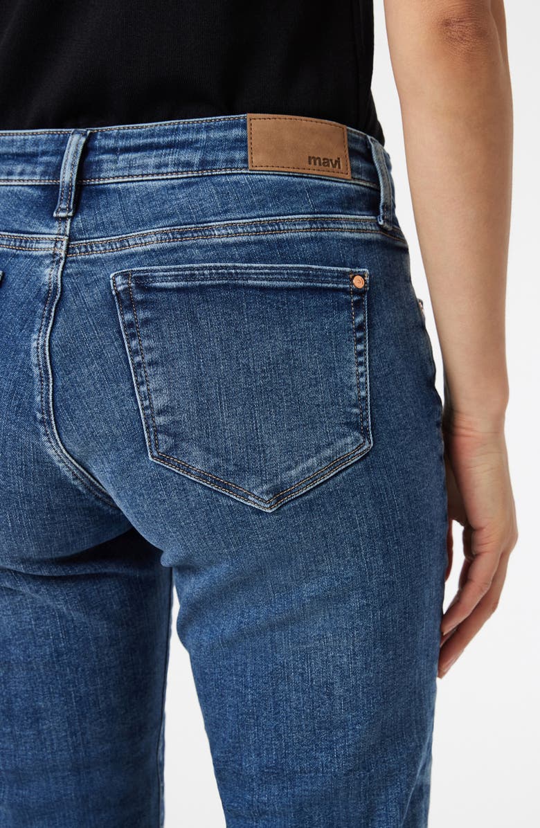 Mavi Jeans Emma Mid Rise Slim Boyfriend Jeans, Alternate, color, Mid Used Flex Blue