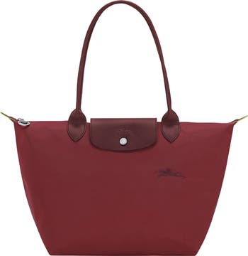 Medium Le Pliage Green Recycled Canvas Shoulder Tote Bag