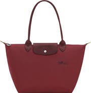 Longchamp Medium Le Pliage Green Recycled Canvas Shoulder Tote Bag