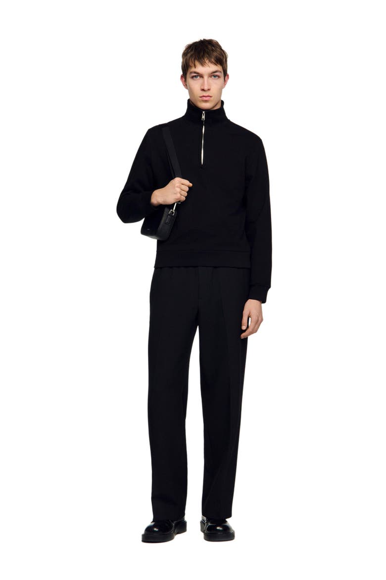 Cotton sweatshirt, Alternate, color, Black