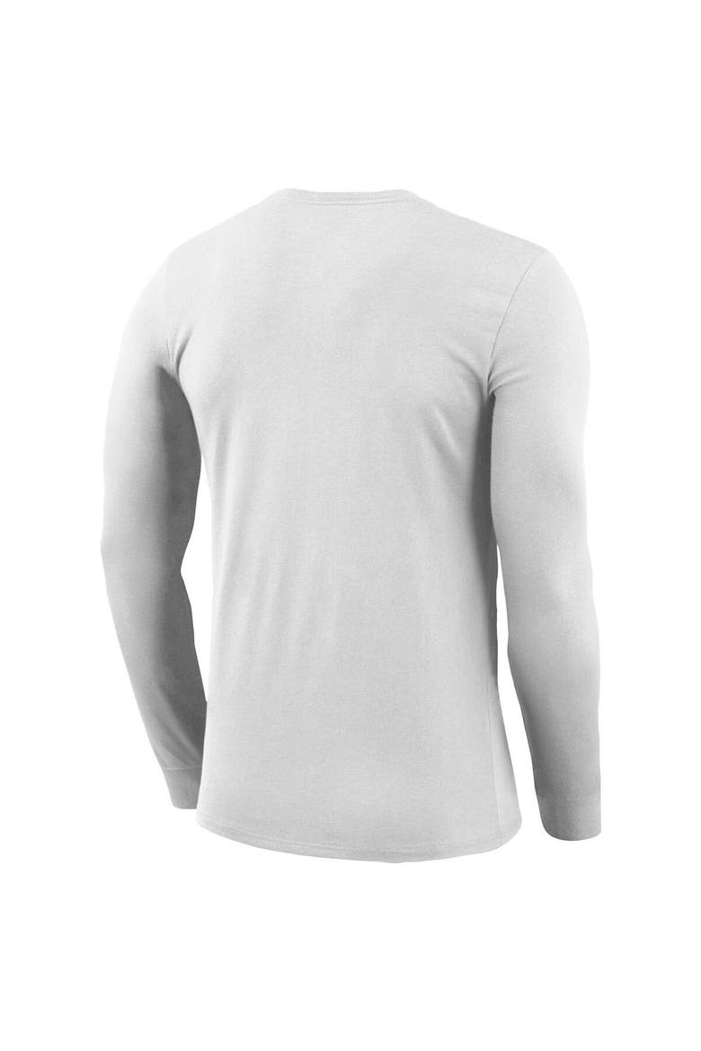 Men's Nike  White Purdue Boilermakers 2026 On-Court Bench Long Sleeve T-Shirt, Alternate, color, White
