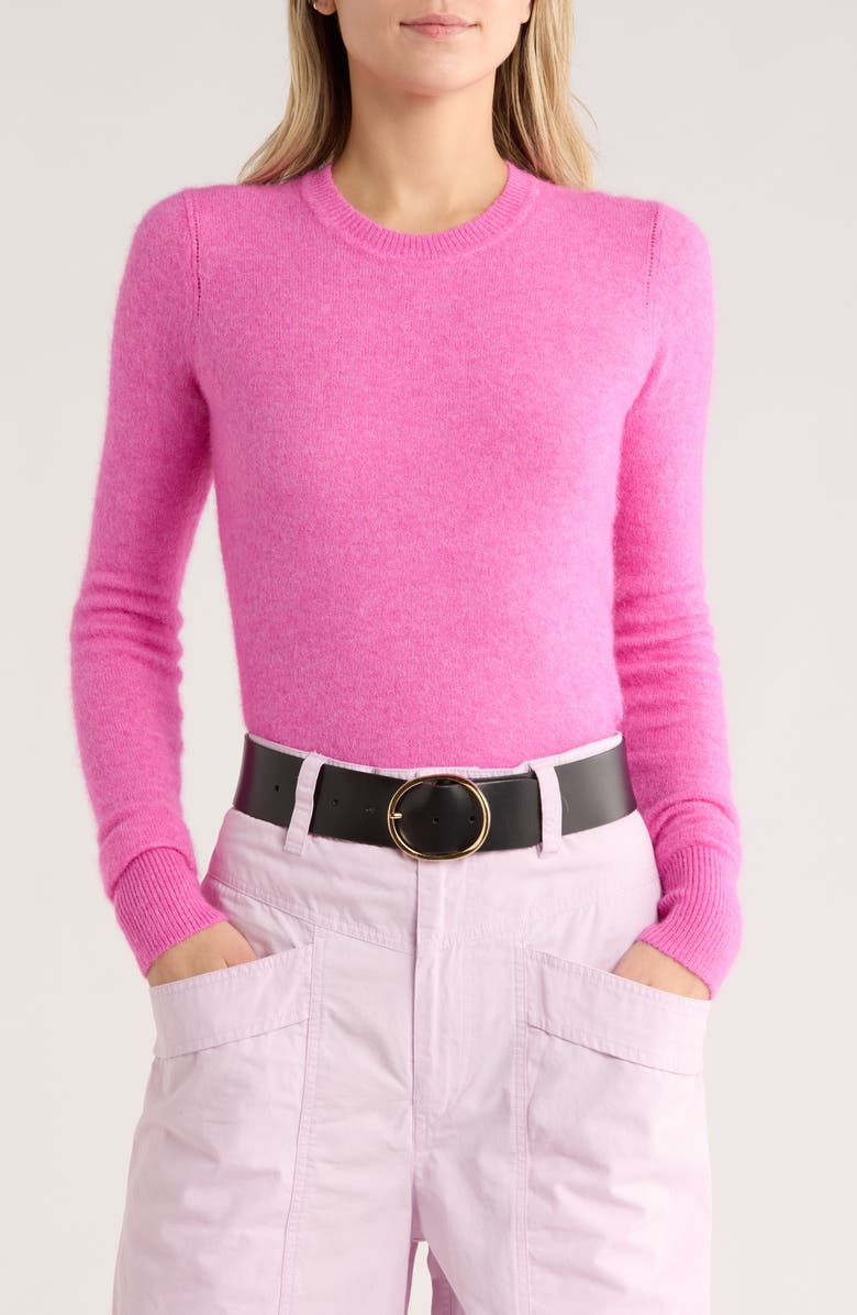 Isabel Marant Étoile Ania Baby Alpaca Blend Sweater, Main, color, Fluo Pink