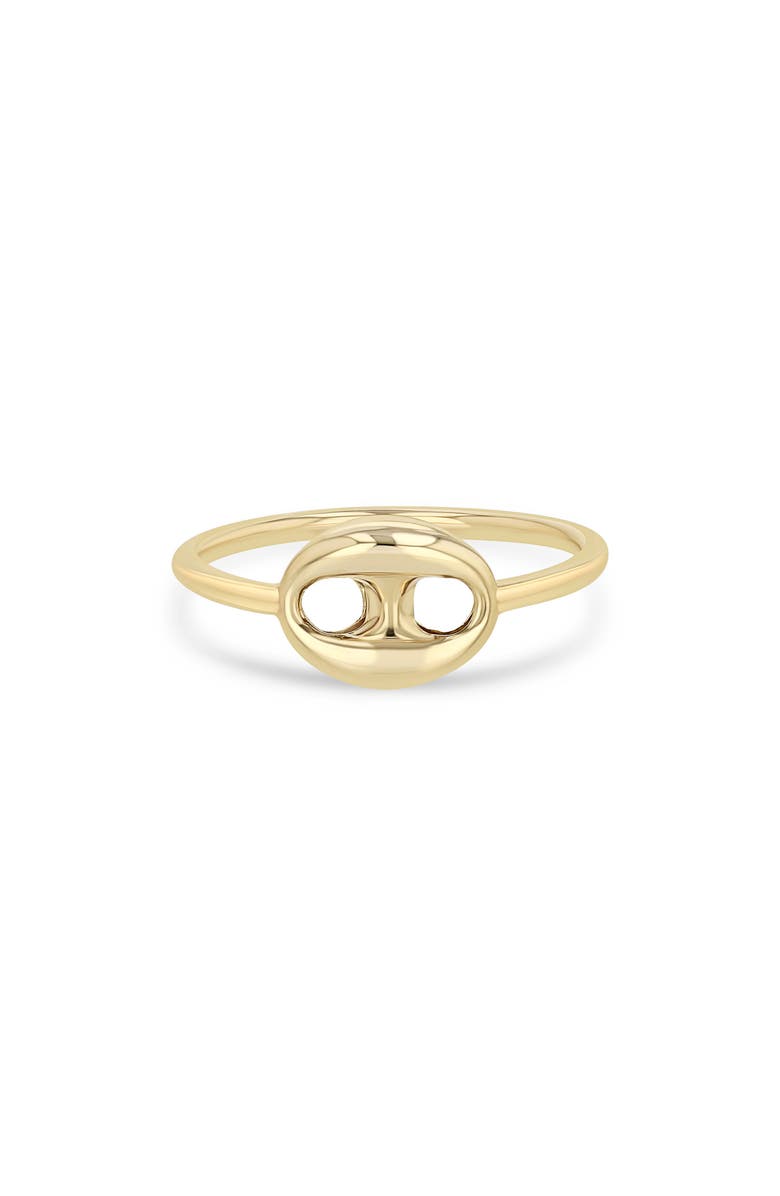 Zoë Chicco 14K Gold Single Puffed Mariner Link Ring, Main, color, 14K Yellow Gold