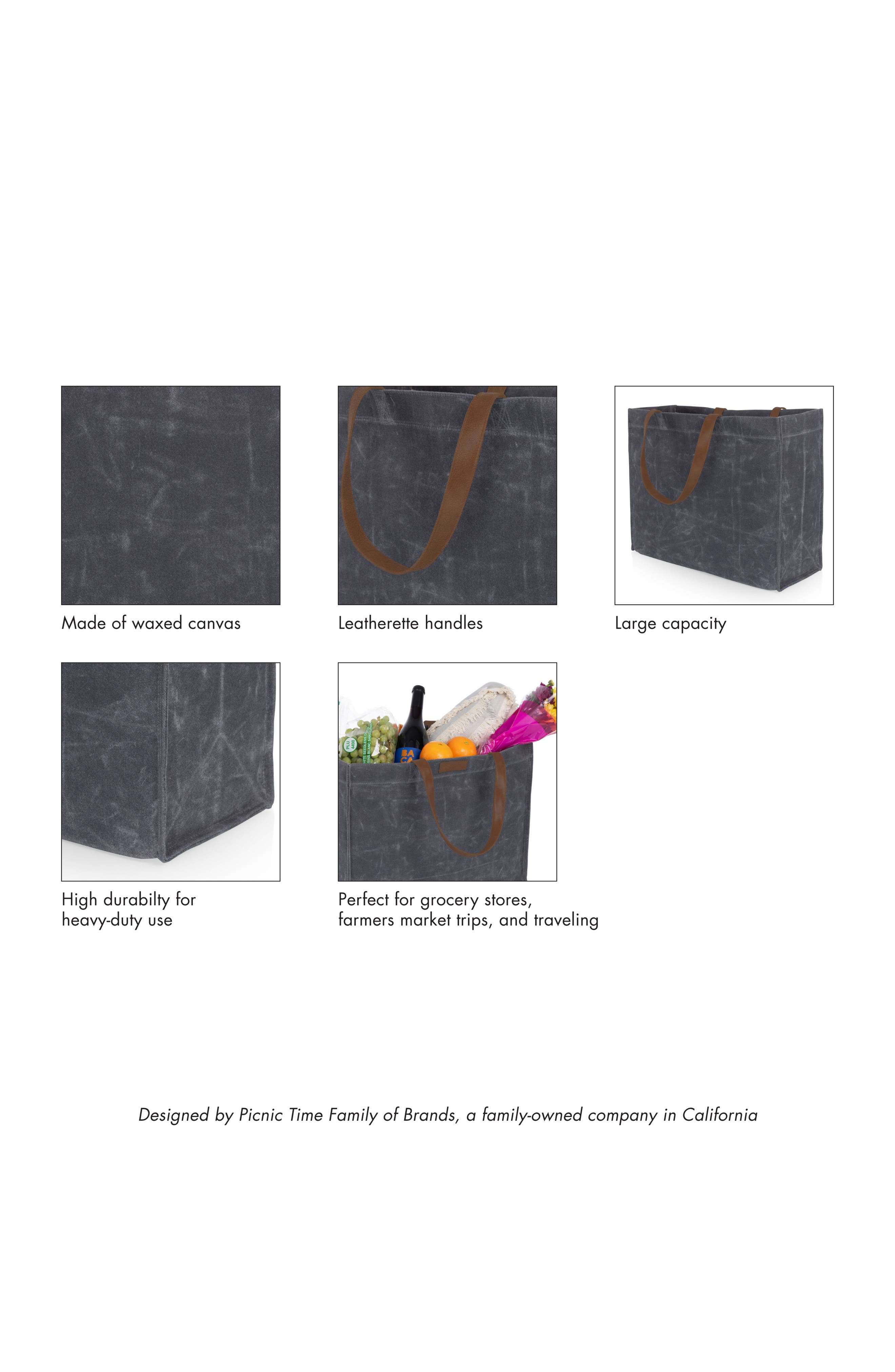 Market Large Waxed Canvas Tote, Alternate, color, GRAY