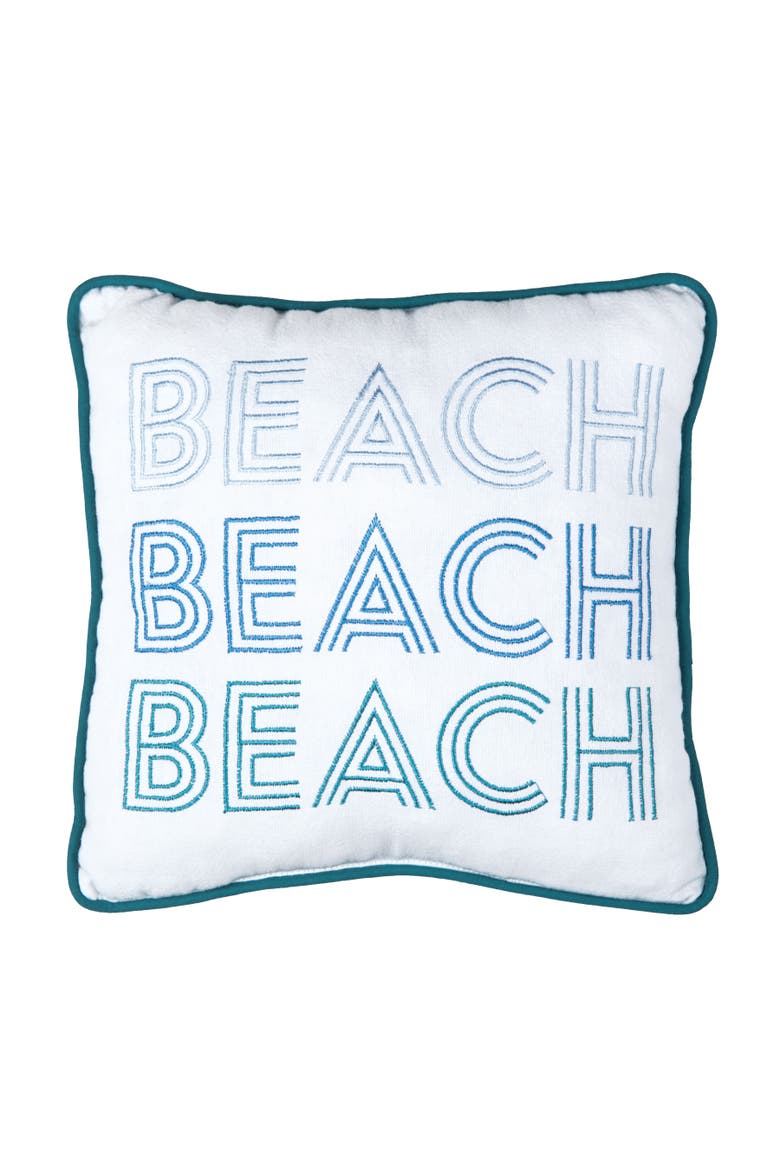 Retro Beach Mini Accent Pillow, 10" x 10", Main, color, Blue