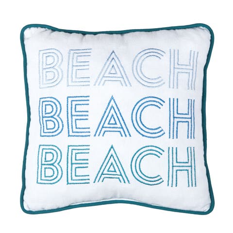 Retro Beach Mini Accent Pillow, 10" x 10"