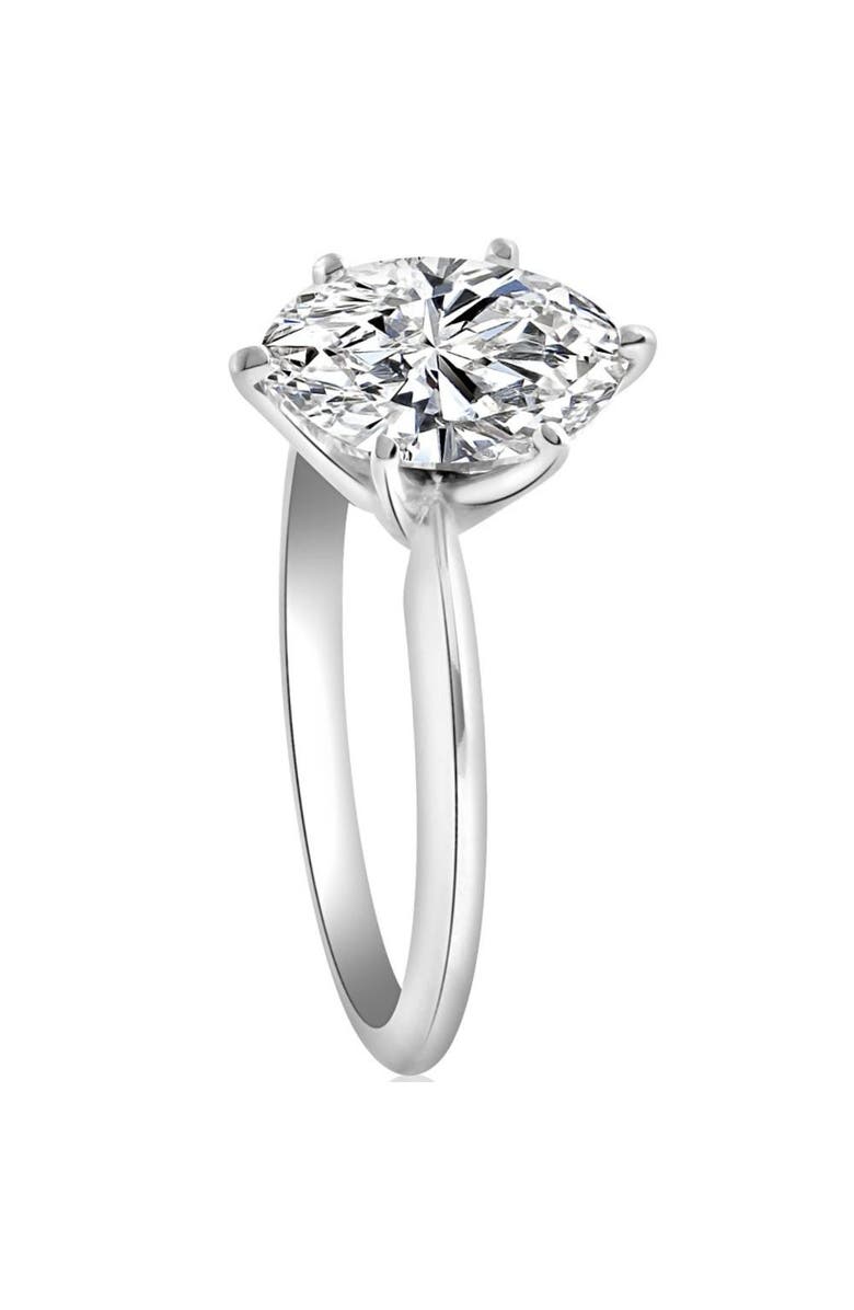 Bliss Diamond 2CT Platinum Oval Diamond 6-Prong Solitaire Engagement Ring Lab Grown, Alternate, color,
