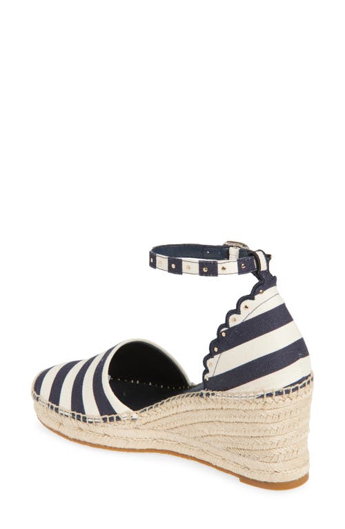 Kate Spade New York Polly Espadrille Wedge Sandal In Blazer Blue/parchment