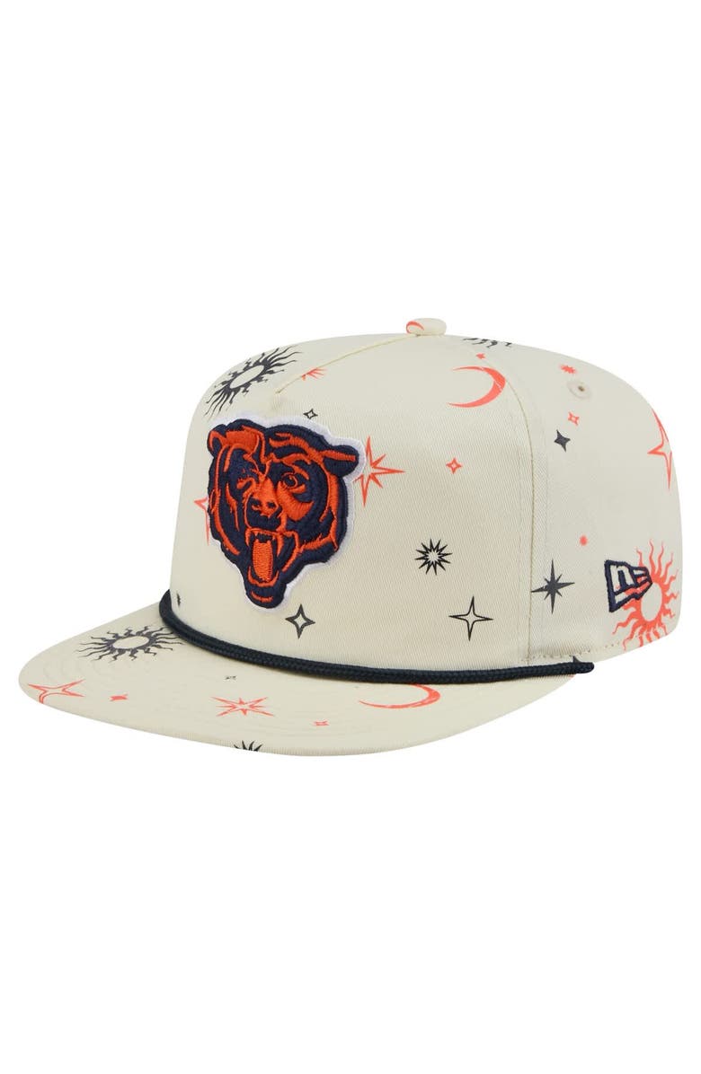 New Era Men's New Era Cream Chicago Bears Celestial Golfer Adjustable Hat, Main, color, 
