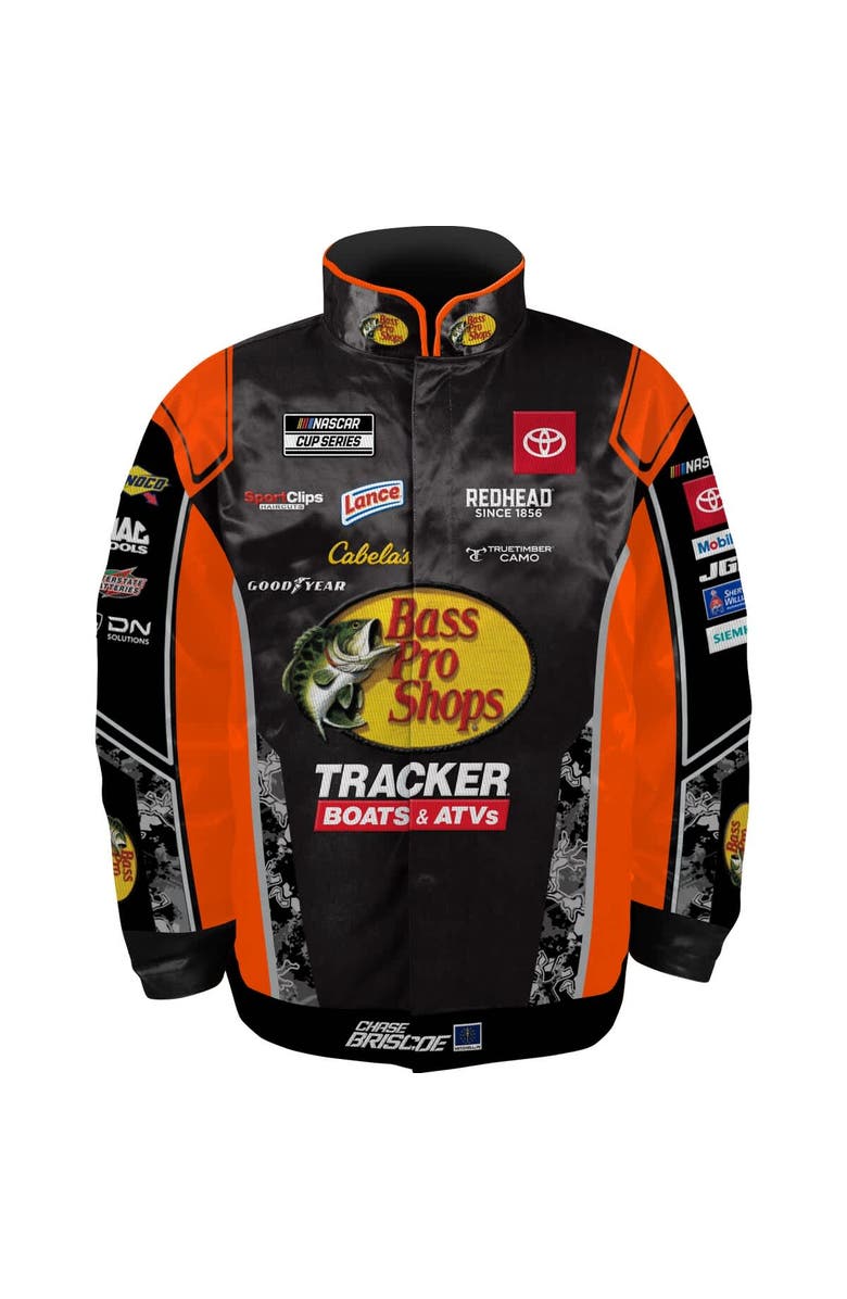 JOE GIBBS RACING TEAM COLLECTION Men's Joe Gibbs Racing Team Collection  Black Chase Briscoe Bass Pro Shops Full-Snap Uniform Jacket, Alternate, color, Black
