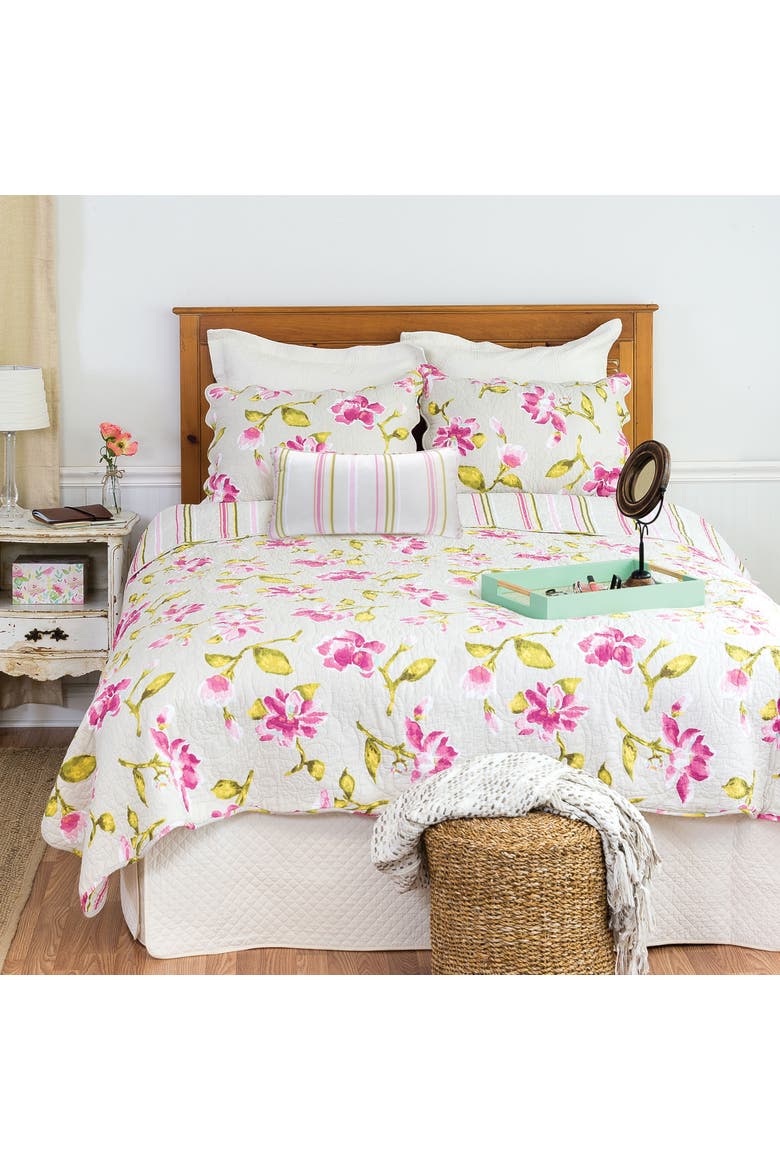 Liliann Cotton Quilt Set  - Reversible and Machine Washable, Alternate, color, Purple