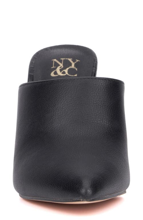NEW YORK AND COMPANY NEW YORK AND COMPANY CARLETTE SNAKE EMBOSSED HEELED MULE 