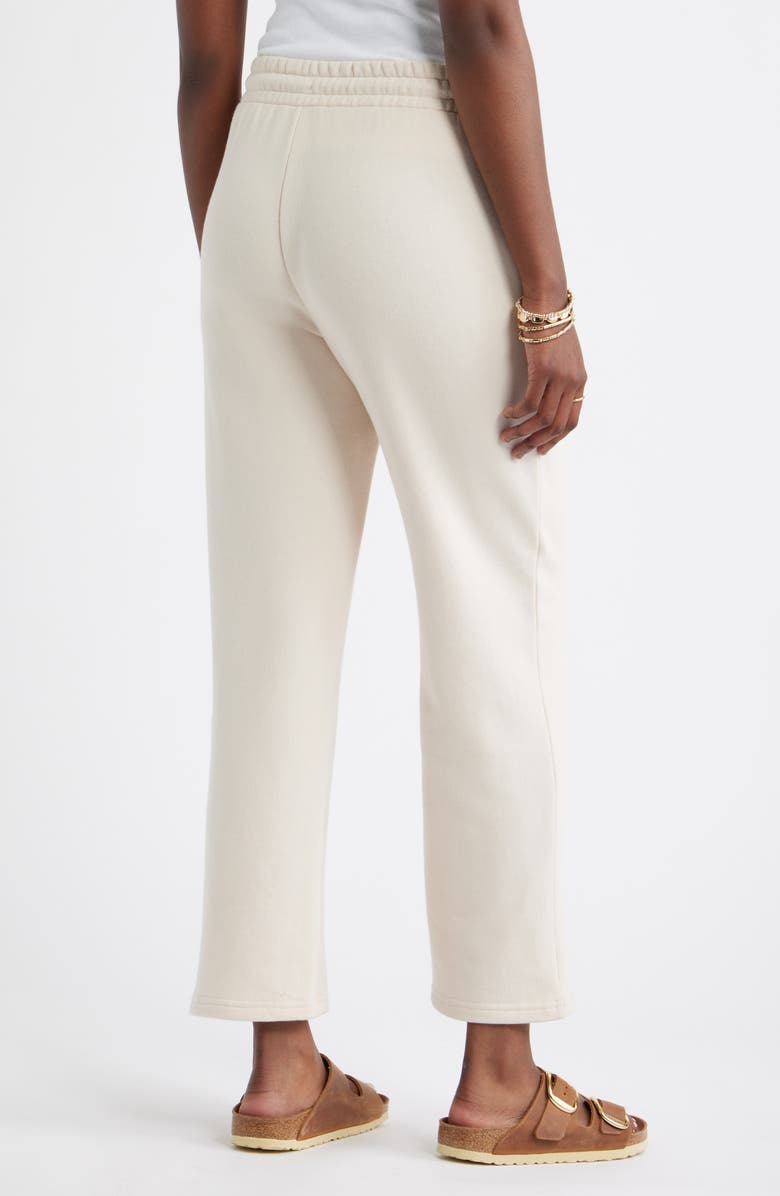 Caslon<sup>®</sup> Cotton Blend French Terry Drawstring Pants, Alternate, color, Beige Shell