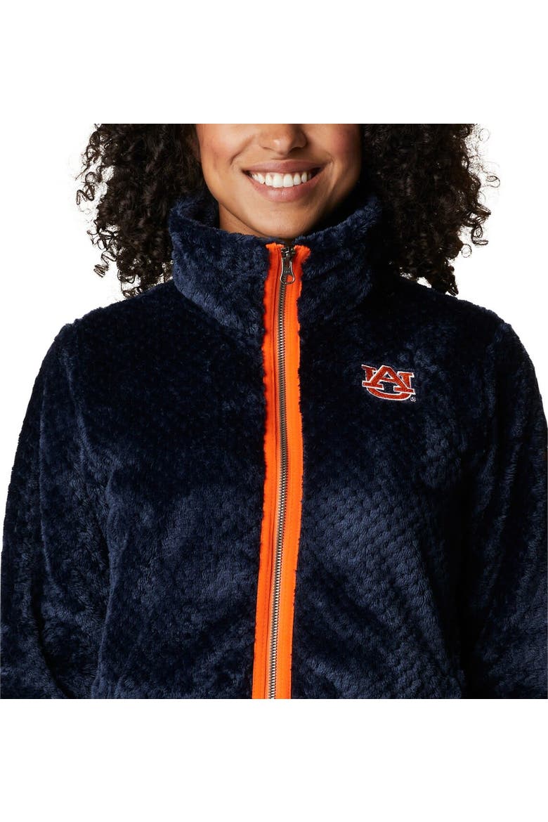 Women's Columbia Navy Auburn Tigers Fireside II Sherpa Full-Zip Jacket, Alternate, color, Navy