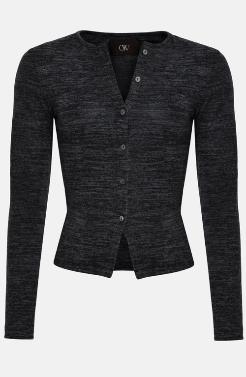 Ow Collection Nita Knit Cardigan In Gray