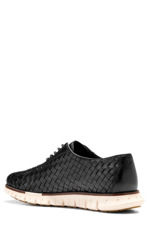 Cole Haan Zerøgrand Remastered Woven Oxford In Black/dark Natural/ivory