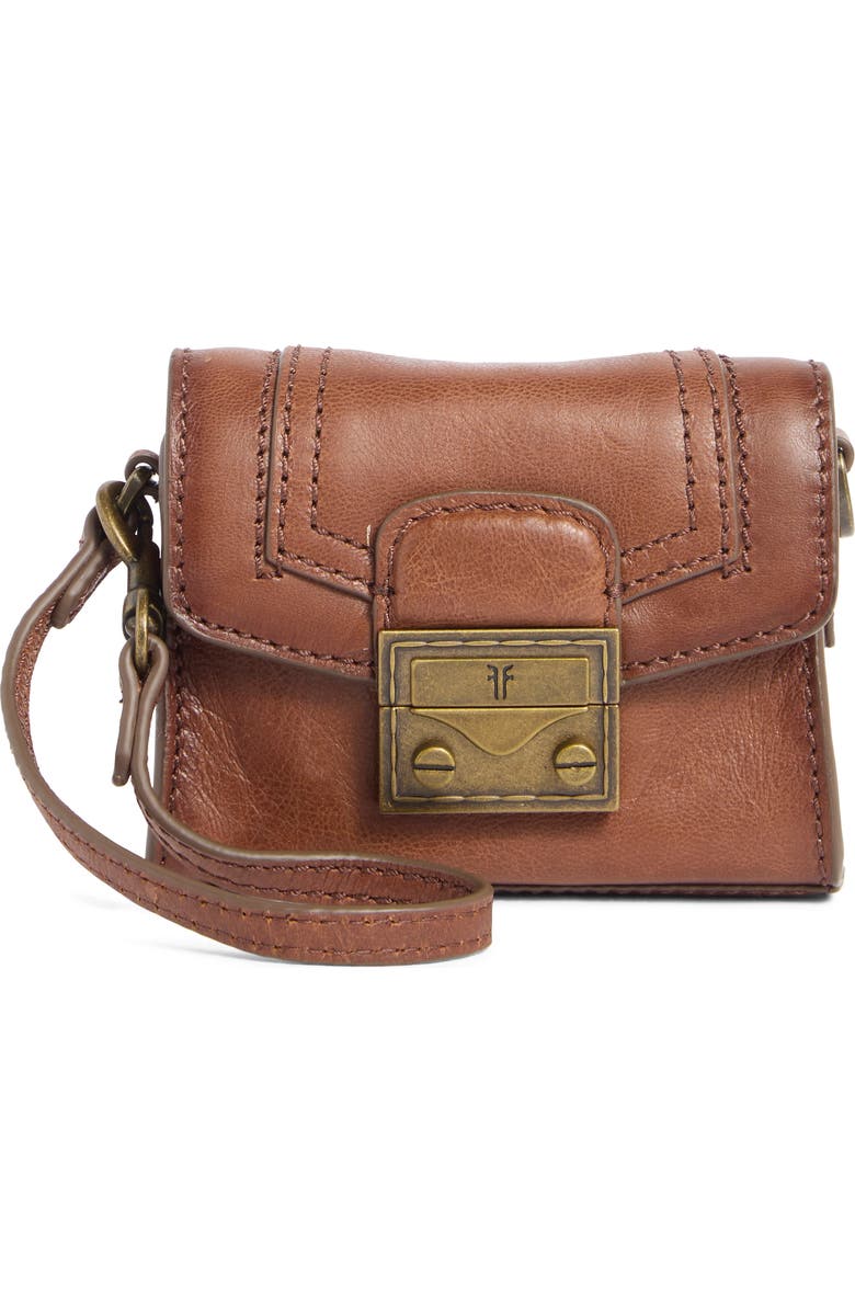 Frye Alex 4-Way Mini Leather Bag, Alternate, color, Cognac