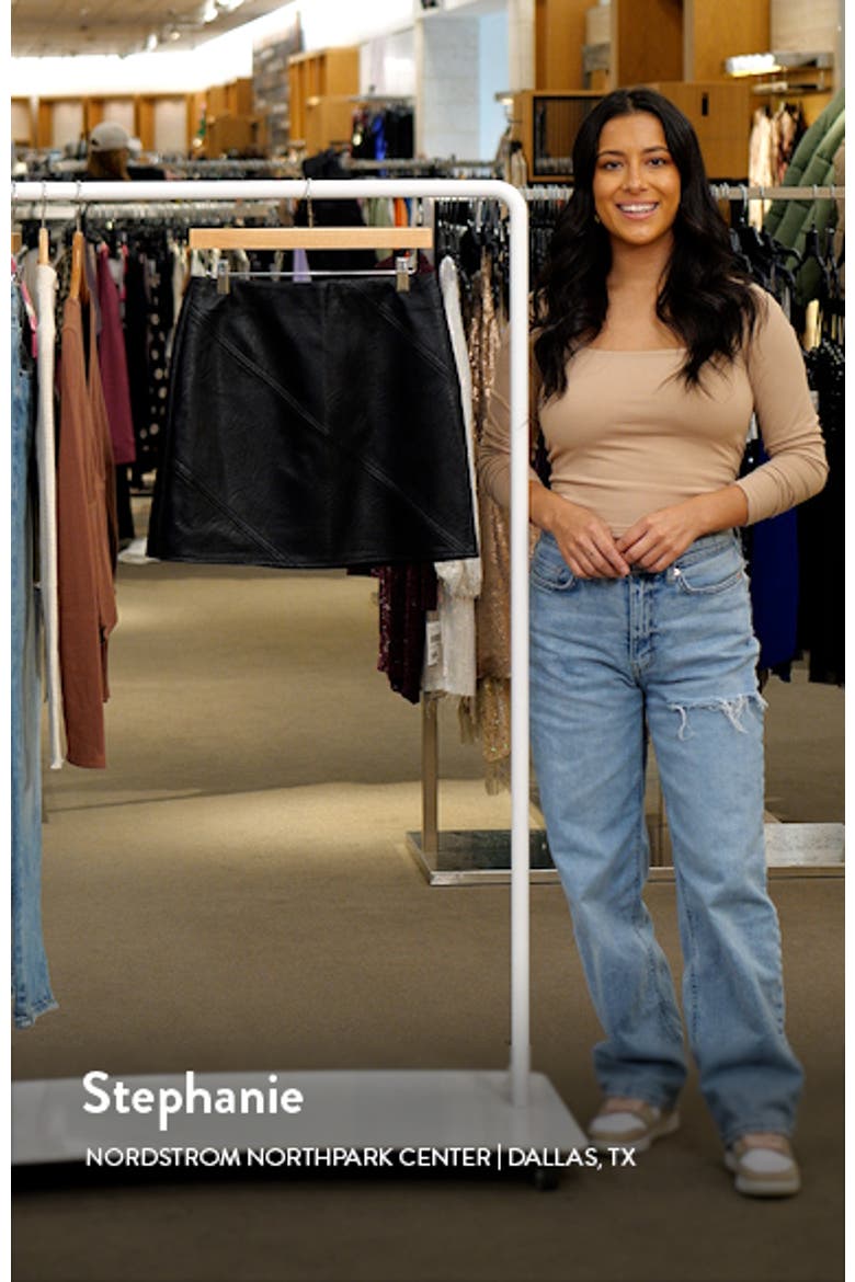 Paneled Faux Leather Miniskirt video