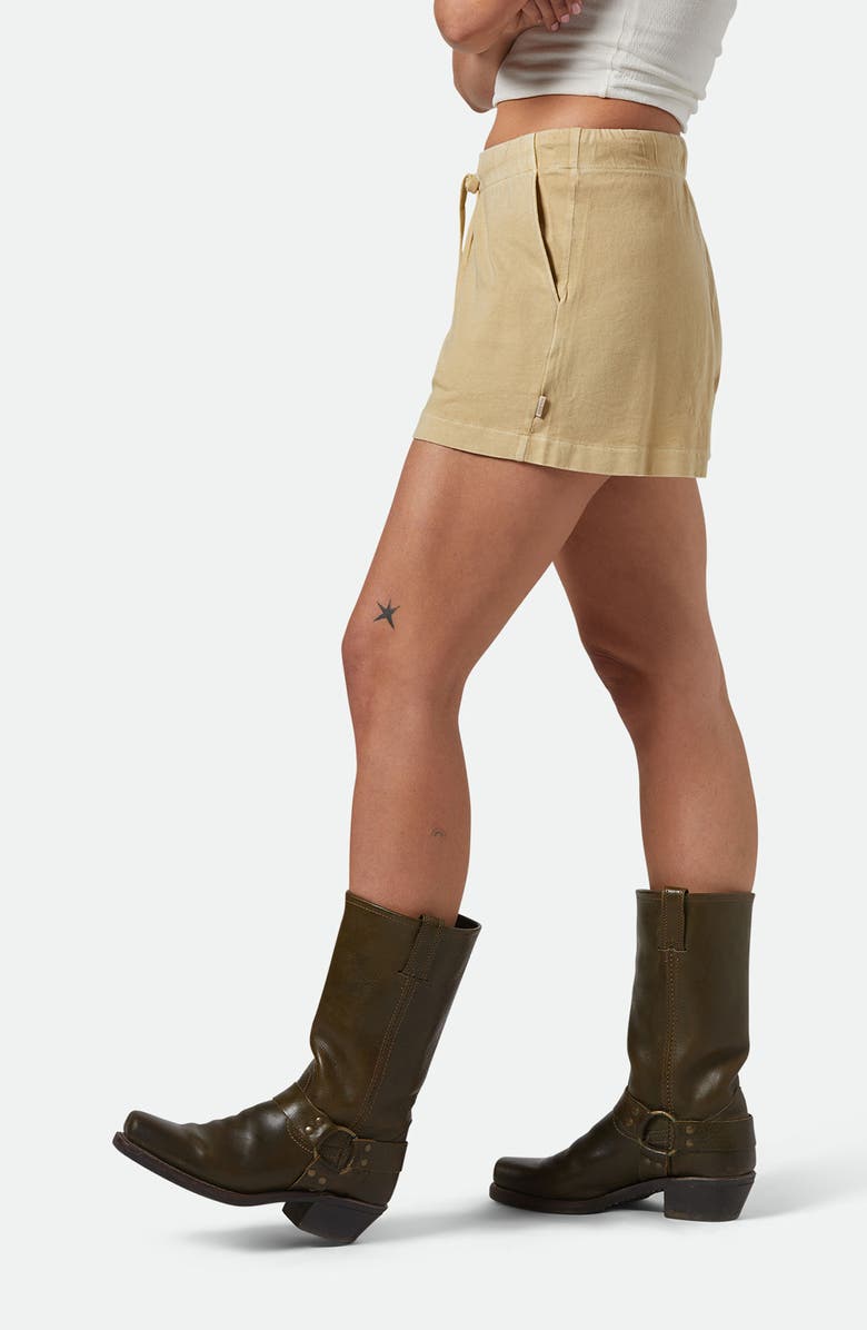 Brixton Carefree Organic Cotton Drawstring Lounge Shorts, Alternate, color, Pale Khaki