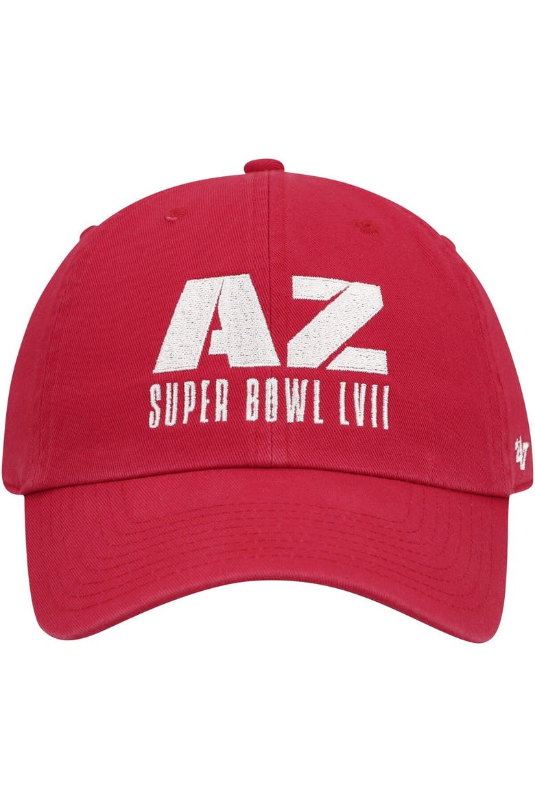 Men's '47 Red Super Bowl LVII Script Clean Up Adjustable Hat, Alternate, color, Red