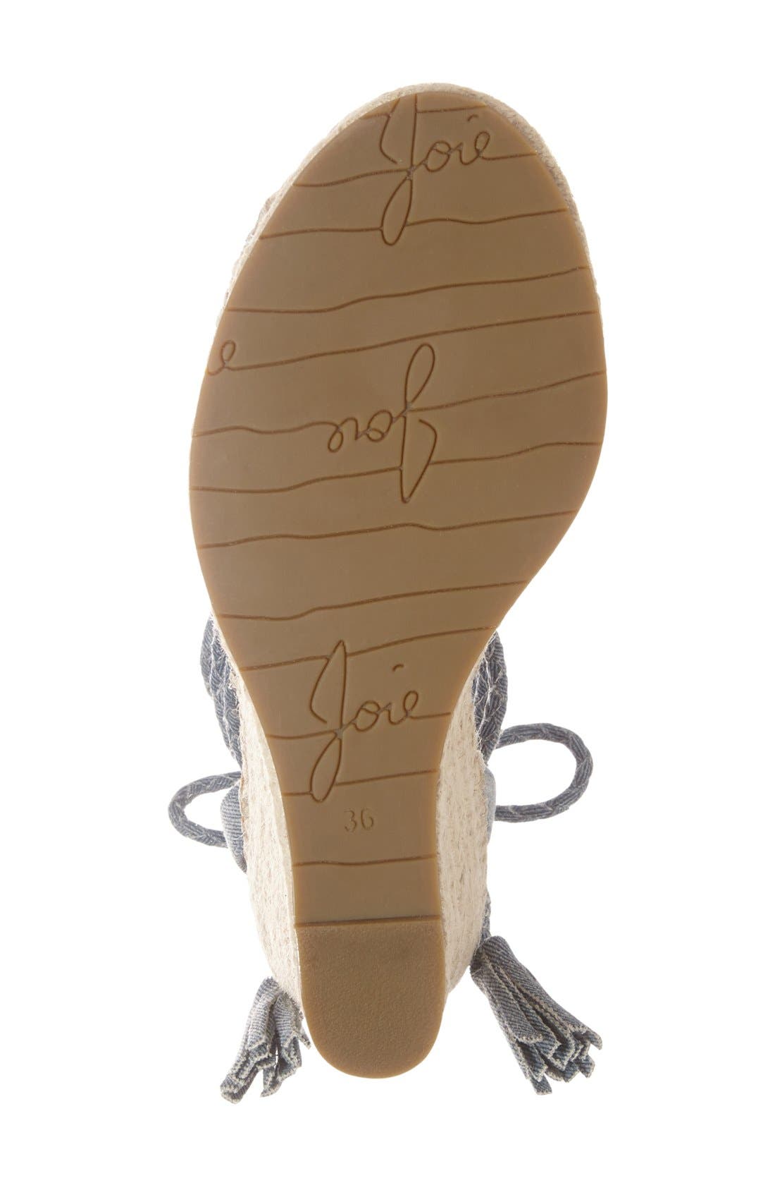 'Phyllis' Espadrille Wedge, Alternate, color, DENIM FABRIC