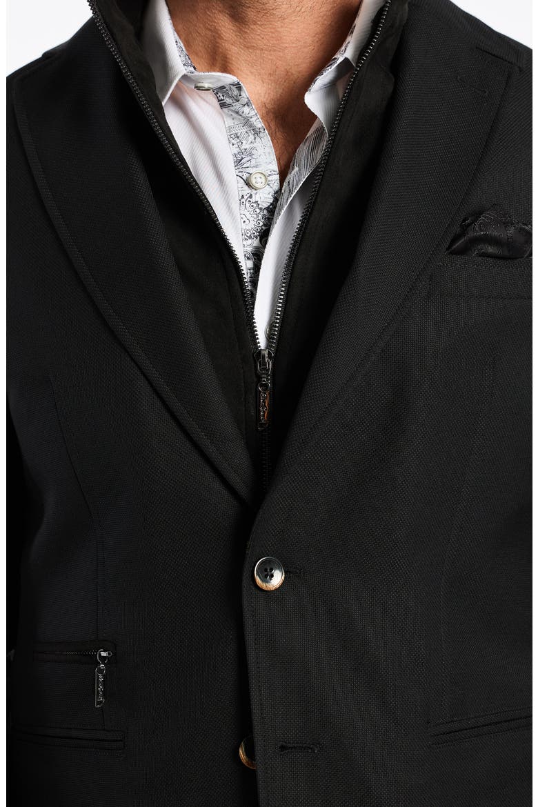 The Jetset Wool Blend Sport Coat with Removable Bib, Alternate, color, BLACK