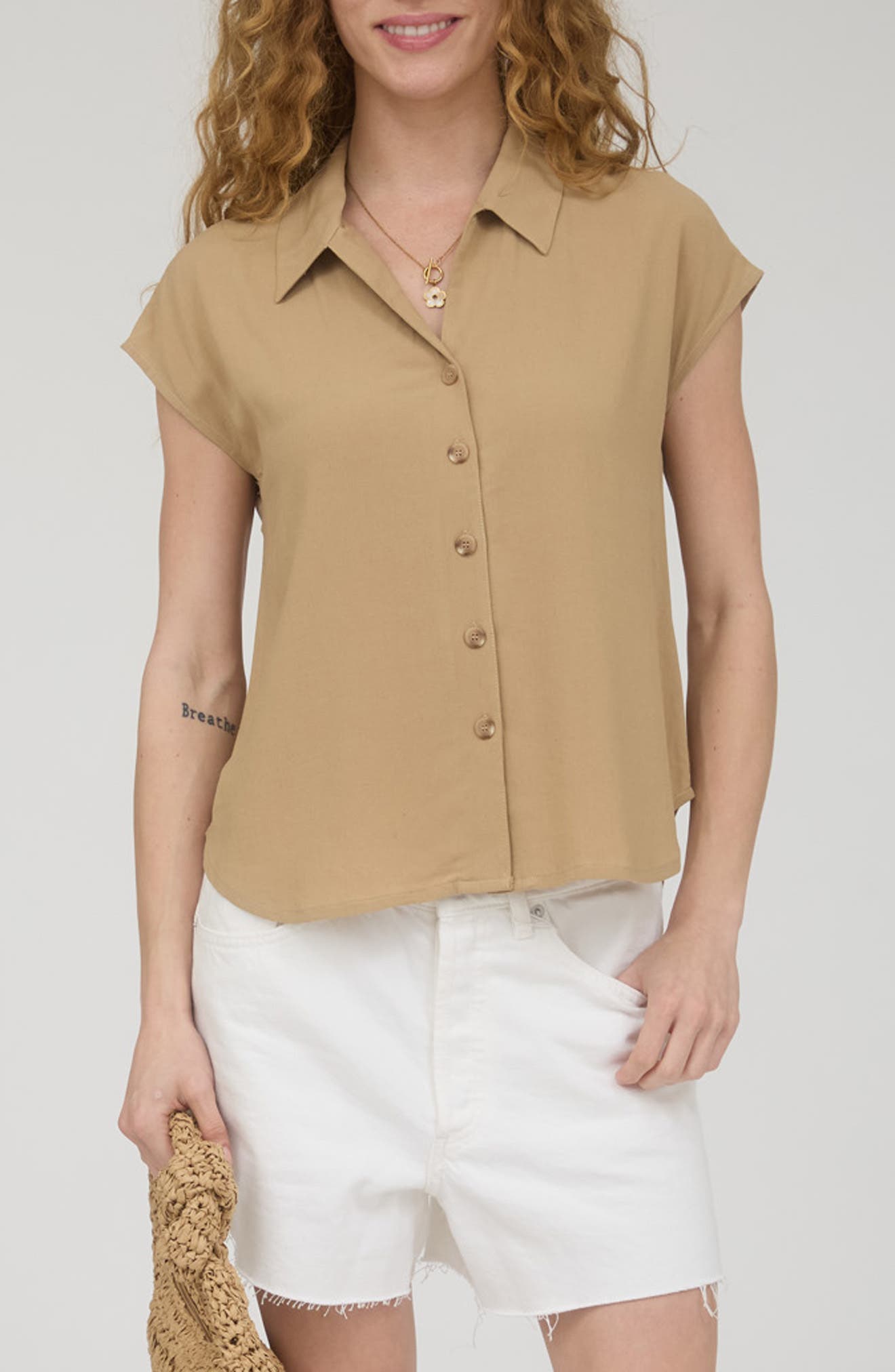 Short Sleeve Button Front Shirt - image 3
