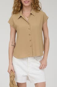 Blu Pepper Short Sleeve Button Front Shirt