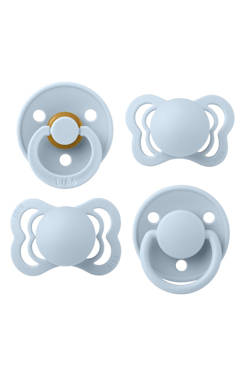 BIBS 4-Pack Try-It Collection Pacifier Set - Size 2, Main, color, Baby Blue