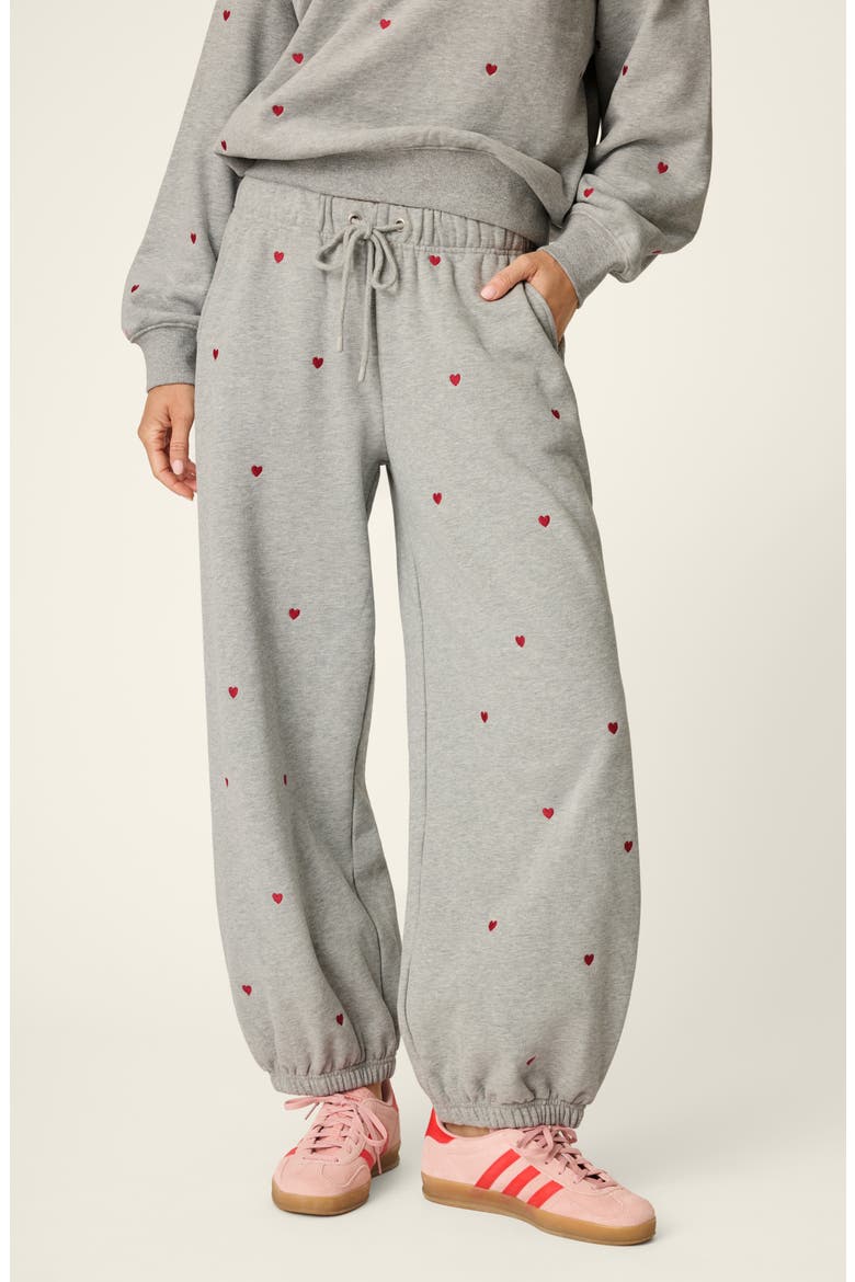 C'est La Vie Wide Leg Lounge Pants, Main, color, H GREY