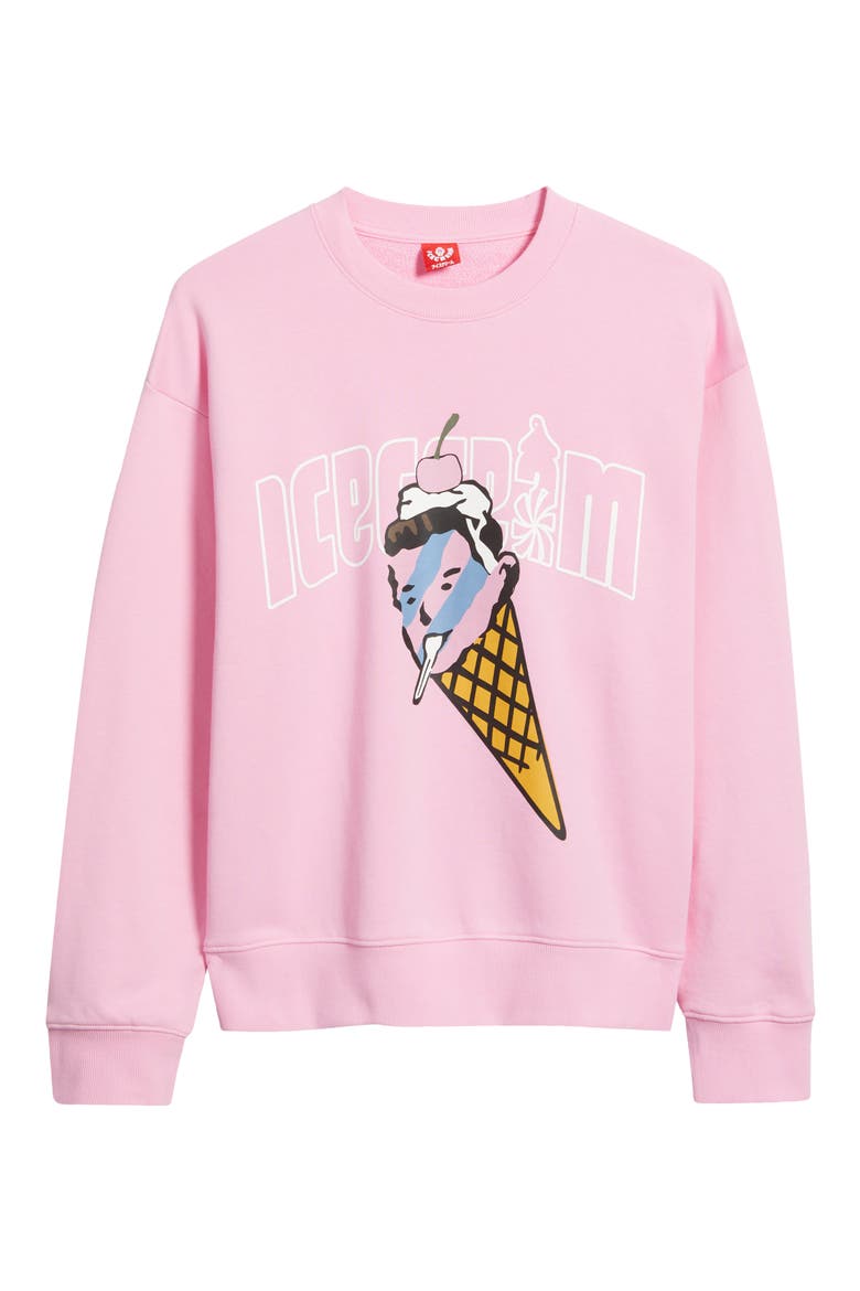 Cone Man Cotton Graphic Sweatshirt, Alternate, color, PRISM PINK