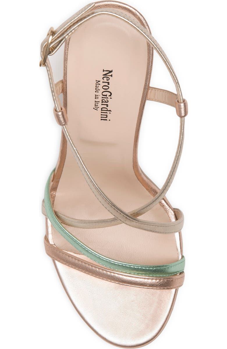 NeroGiardini Asymmetric Strappy Sandal, Alternate, color, Metallic Multi