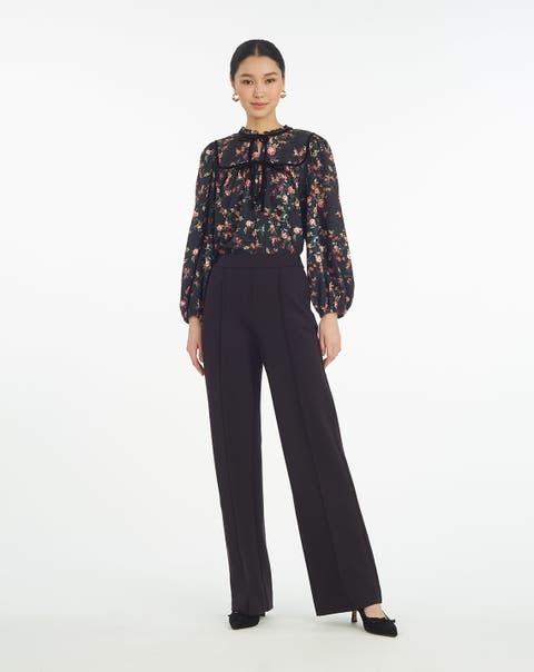 Long-Sleeve Top in Garden Rose