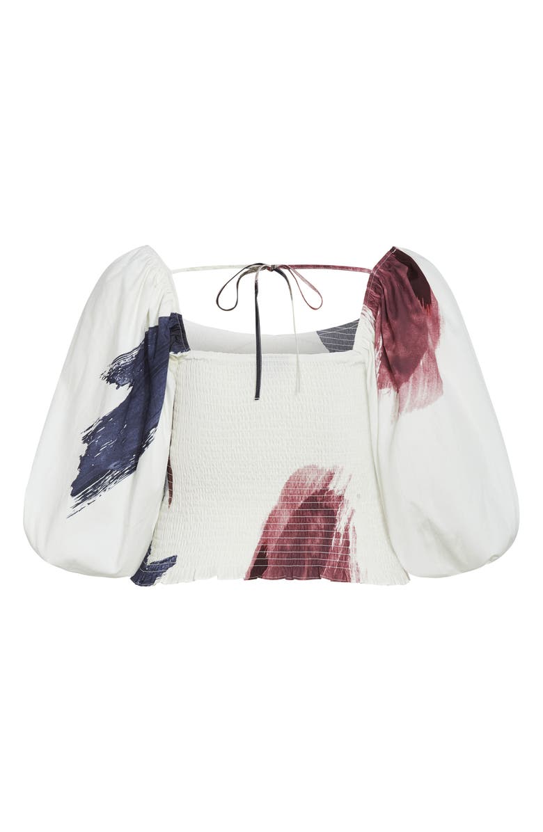 City Chic Amari Abstract Print Crop Top, Alternate, color, Geo Muse